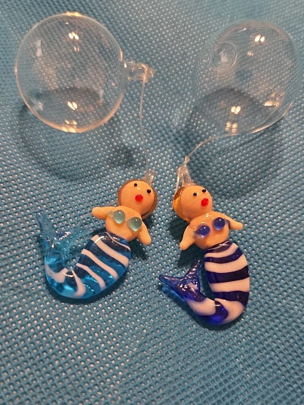 VTG Murano Style Hand Blown Glass Floating Aquarium Ornaments Lot of 17